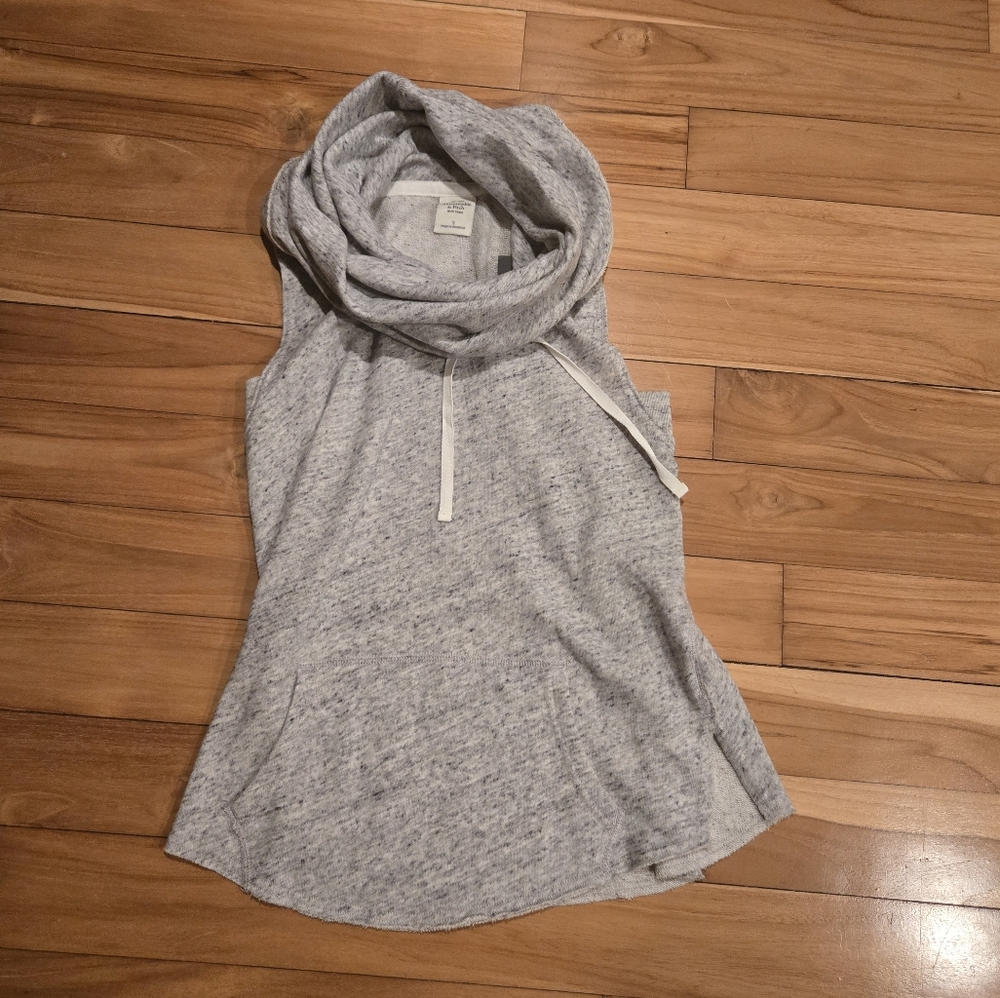 Abercrombie & Fitch Gray Sleeveless Hoodie